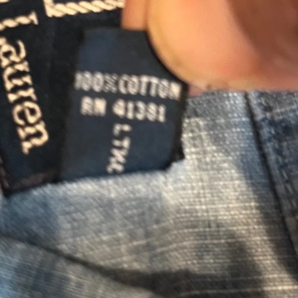 Vtg 90s Polo Ralph Lauren Men Matlock Light Blue Chambray Shirt XXL casual EUC - Picture 7 of 7